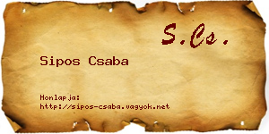 Sipos Csaba névjegykártya