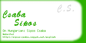 csaba sipos business card